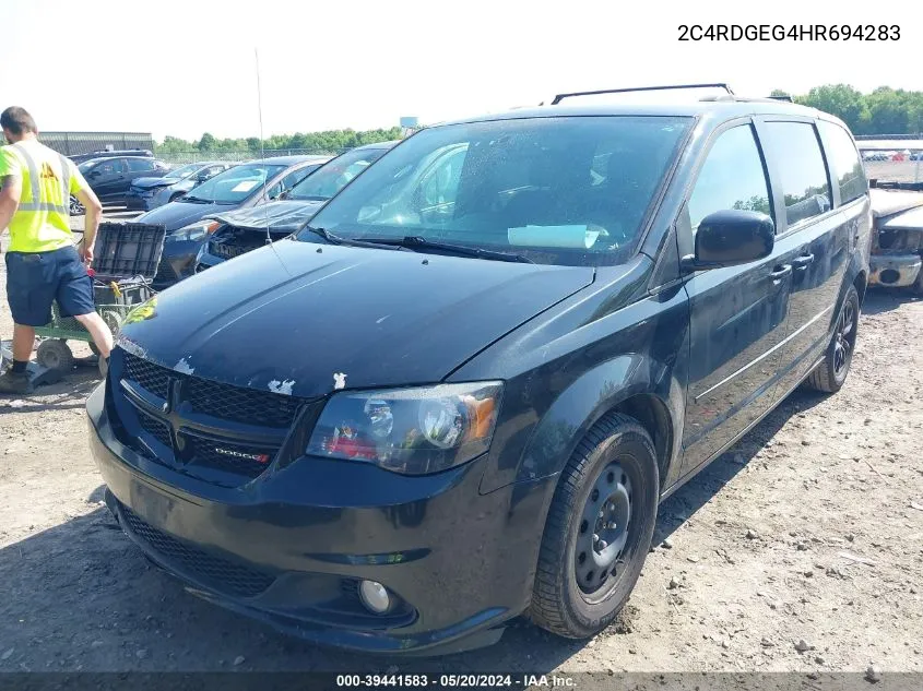 2017 Dodge Grand Caravan Gt VIN: 2C4RDGEG4HR694283 Lot: 39441583