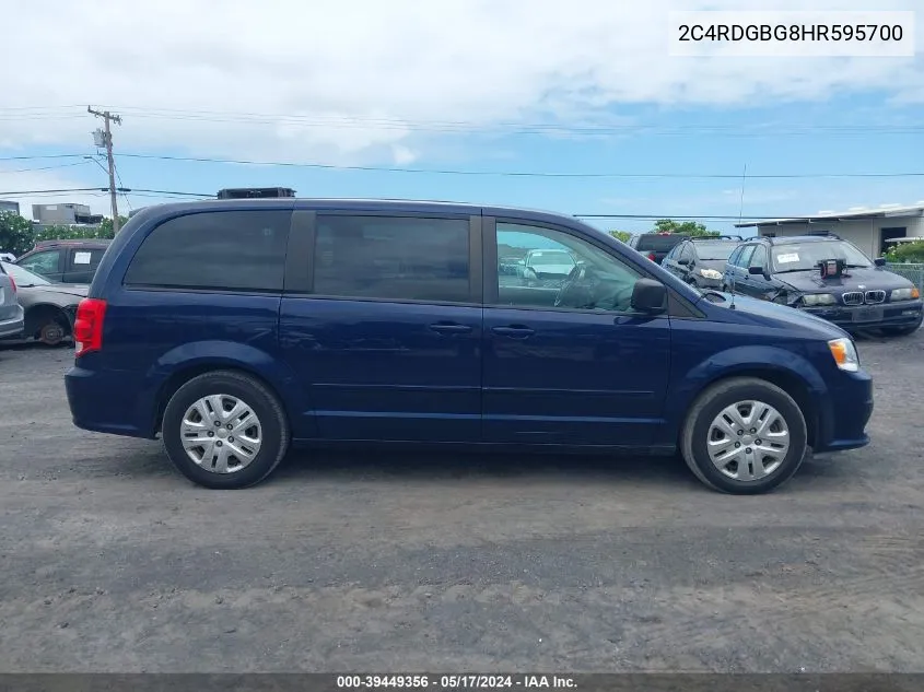 2017 Dodge Grand Caravan Se VIN: 2C4RDGBG8HR595700 Lot: 39449356