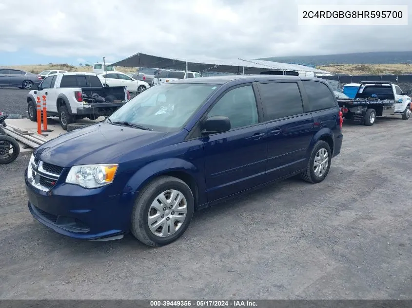 2017 Dodge Grand Caravan Se VIN: 2C4RDGBG8HR595700 Lot: 39449356