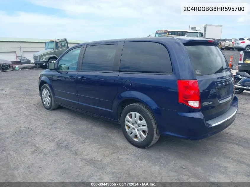 2017 Dodge Grand Caravan Se VIN: 2C4RDGBG8HR595700 Lot: 39449356