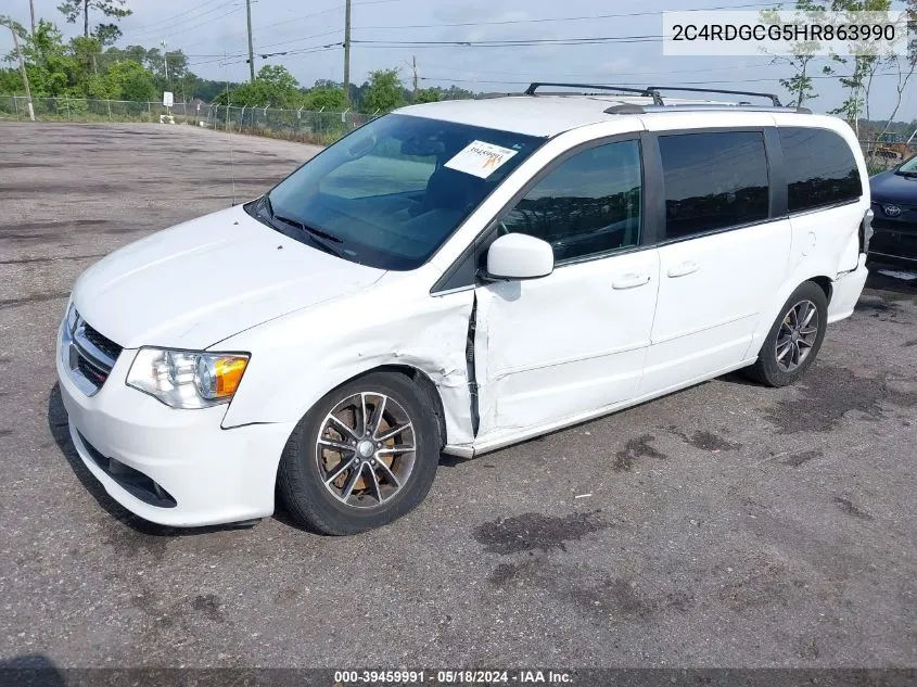 2017 Dodge Grand Caravan Sxt VIN: 2C4RDGCG5HR863990 Lot: 39459991