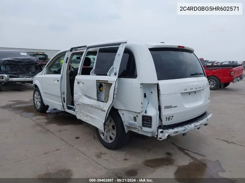 2017 Dodge Grand Caravan Se VIN: 2C4RDGBG5HR602571 Lot: 39462897