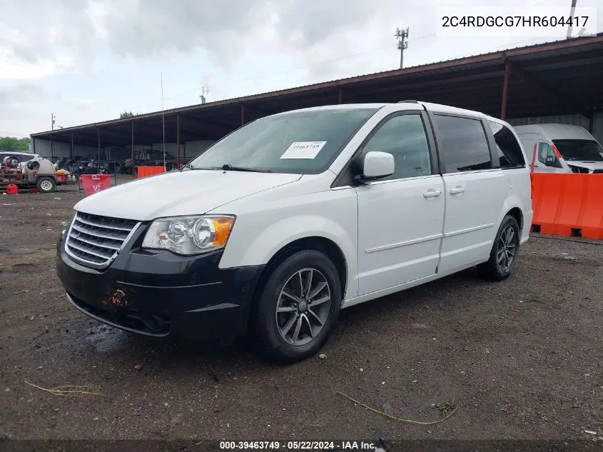 2017 Dodge Grand Caravan Sxt VIN: 2C4RDGCG7HR604417 Lot: 39463749