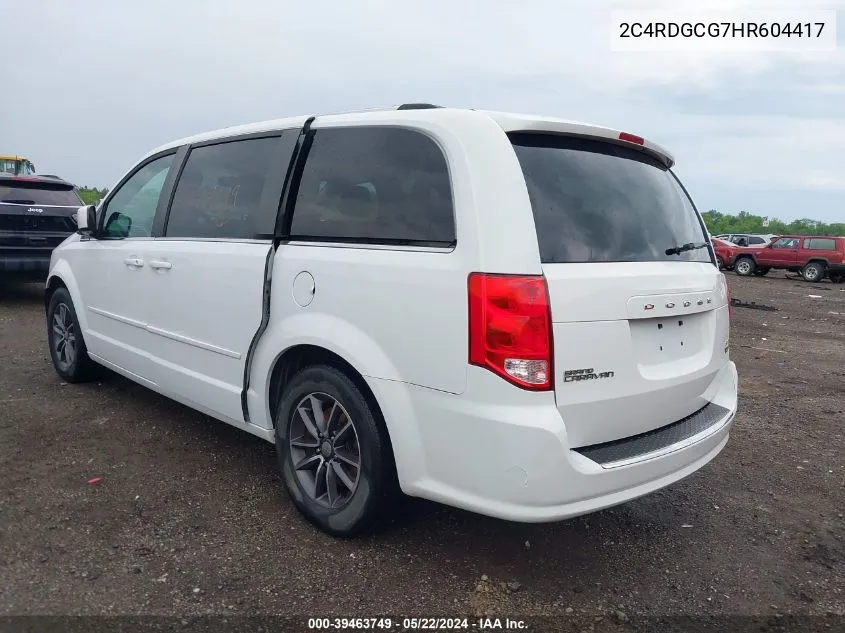 2C4RDGCG7HR604417 2017 Dodge Grand Caravan Sxt