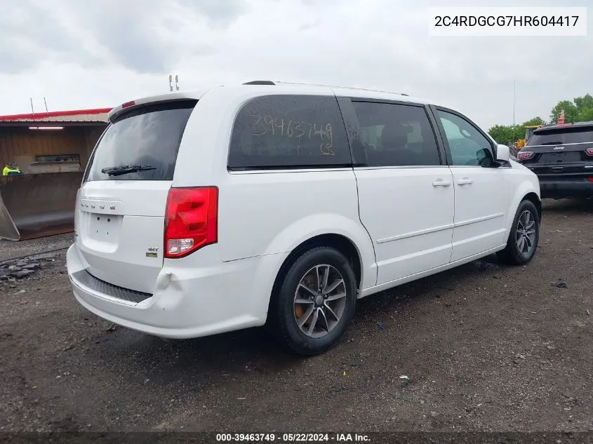 2C4RDGCG7HR604417 2017 Dodge Grand Caravan Sxt