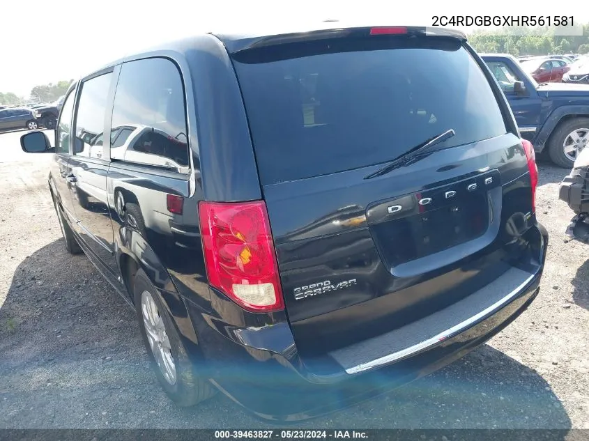 2C4RDGBGXHR561581 2017 Dodge Grand Caravan Se