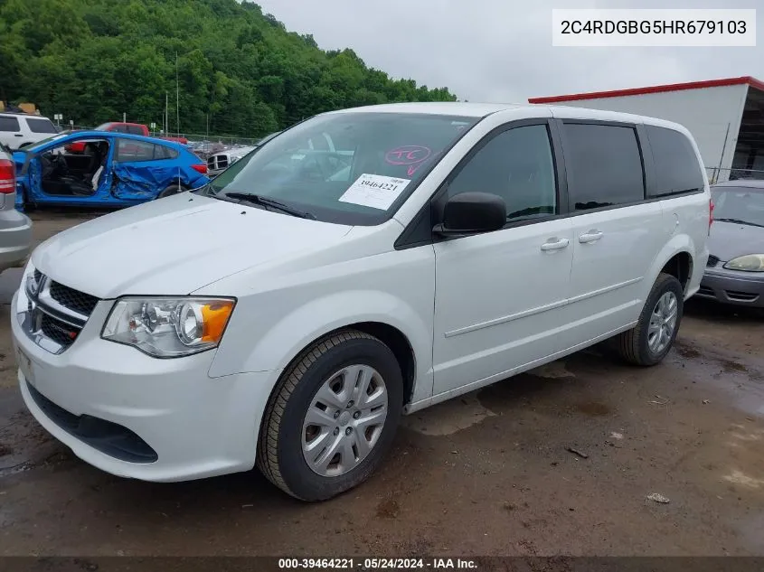 2C4RDGBG5HR679103 2017 Dodge Grand Caravan Se