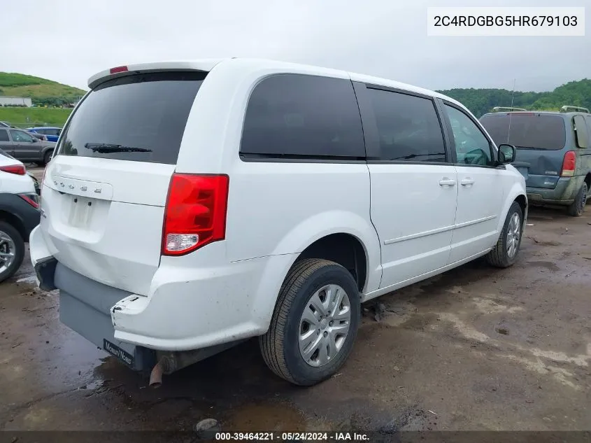 2C4RDGBG5HR679103 2017 Dodge Grand Caravan Se