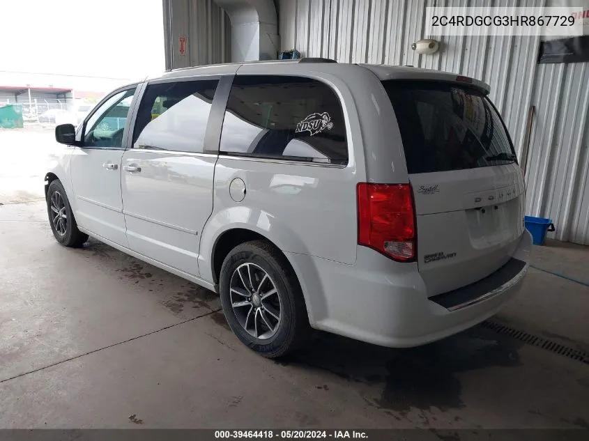 2C4RDGCG3HR867729 2017 Dodge Grand Caravan Sxt