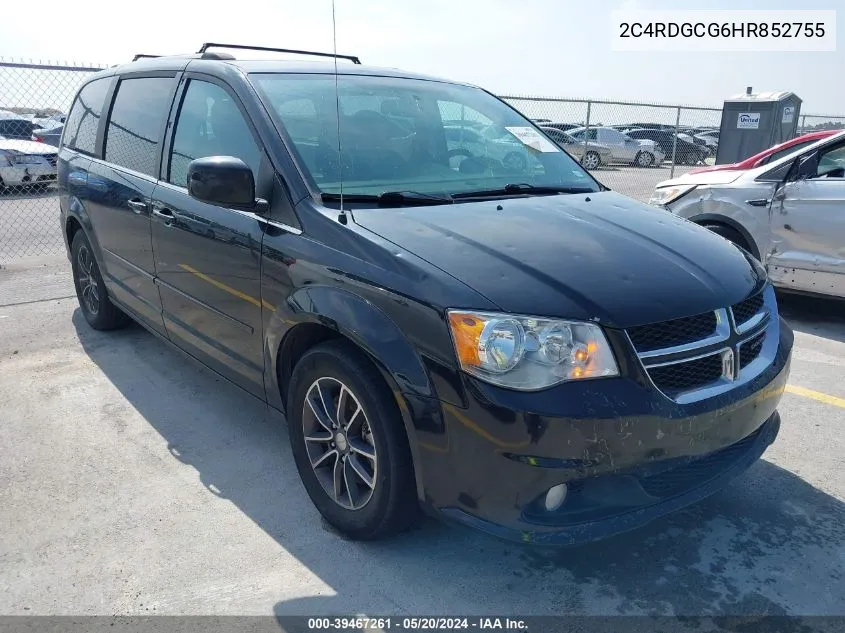 2C4RDGCG6HR852755 2017 Dodge Grand Caravan Sxt