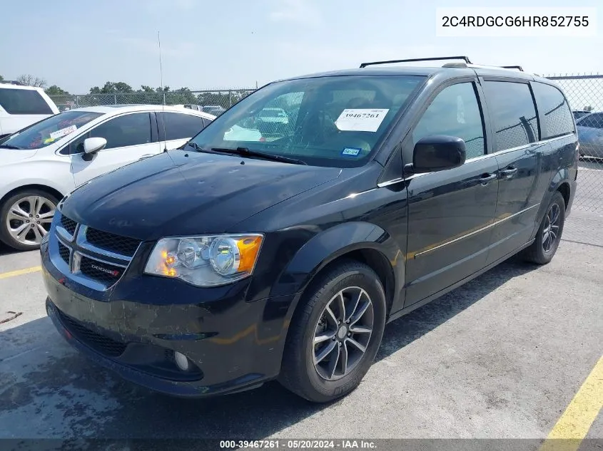 2C4RDGCG6HR852755 2017 Dodge Grand Caravan Sxt