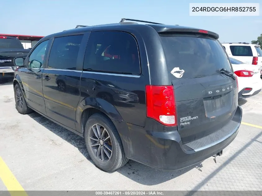 2C4RDGCG6HR852755 2017 Dodge Grand Caravan Sxt