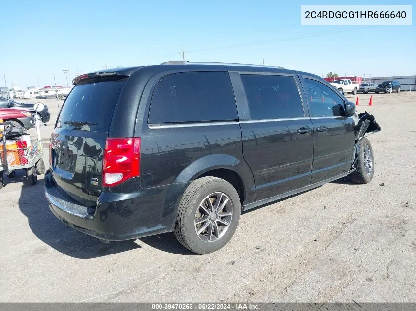 2017 Dodge Grand Caravan Sxt VIN: 2C4RDGCG1HR666640 Lot: 39470263