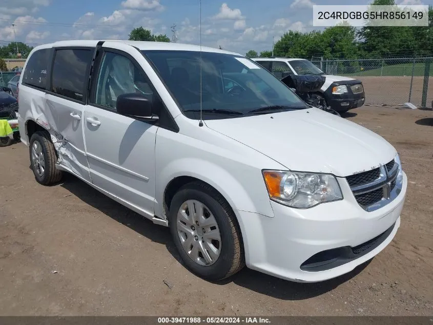 2017 Dodge Grand Caravan Se VIN: 2C4RDGBG5HR856149 Lot: 39471988