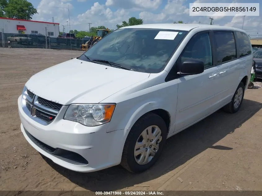 2C4RDGBG5HR856149 2017 Dodge Grand Caravan Se