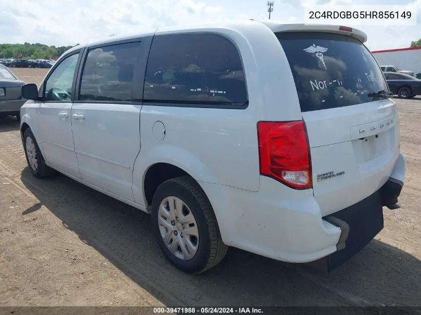 2C4RDGBG5HR856149 2017 Dodge Grand Caravan Se