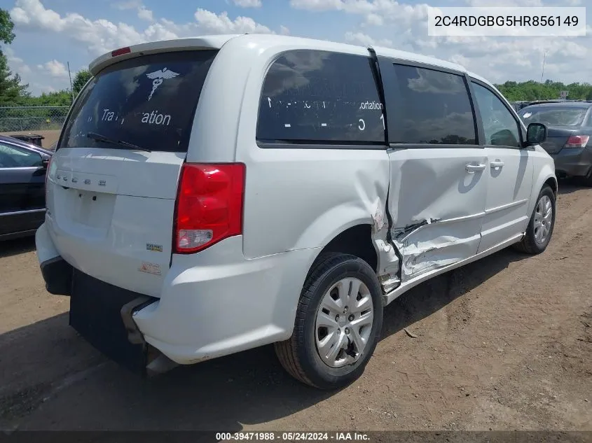 2C4RDGBG5HR856149 2017 Dodge Grand Caravan Se