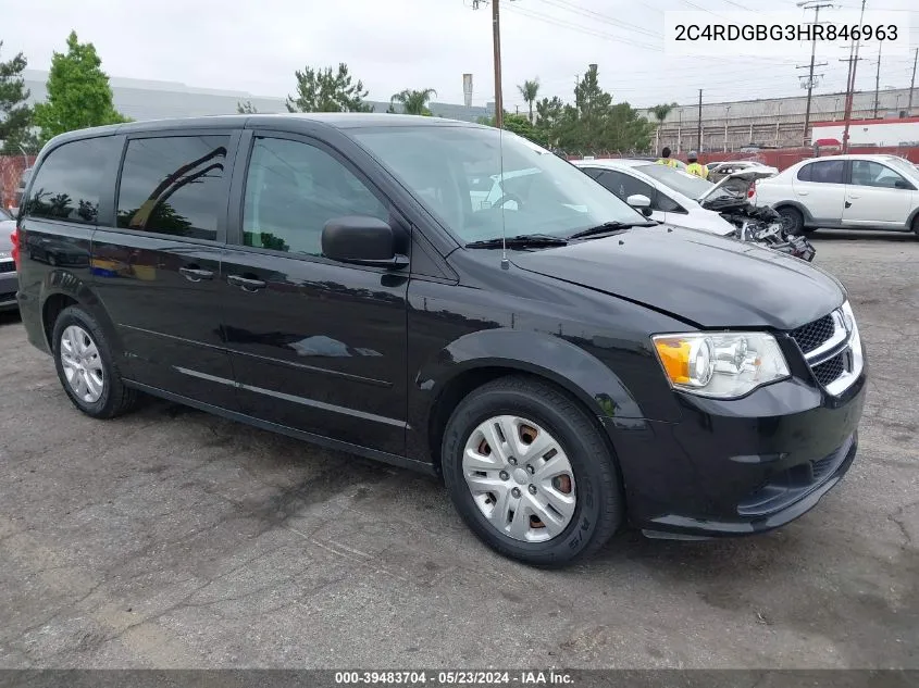 2C4RDGBG3HR846963 2017 Dodge Grand Caravan Se