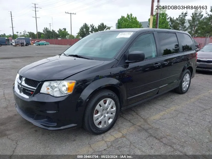 2017 Dodge Grand Caravan Se VIN: 2C4RDGBG3HR846963 Lot: 39483704