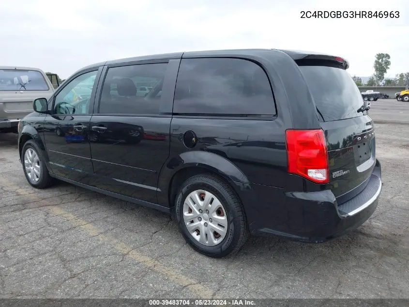 2C4RDGBG3HR846963 2017 Dodge Grand Caravan Se