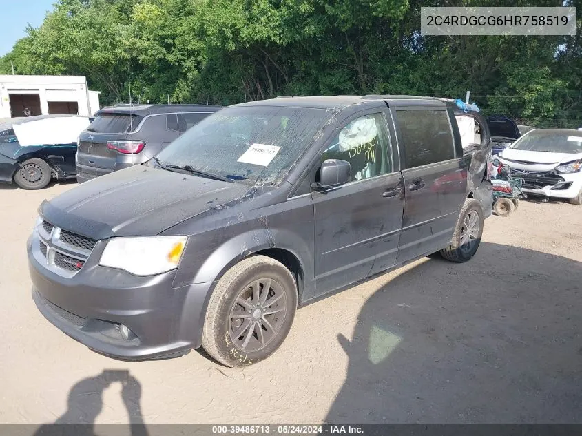 2C4RDGCG6HR758519 2017 Dodge Grand Caravan Sxt