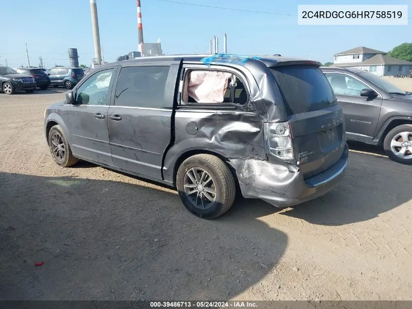 2C4RDGCG6HR758519 2017 Dodge Grand Caravan Sxt