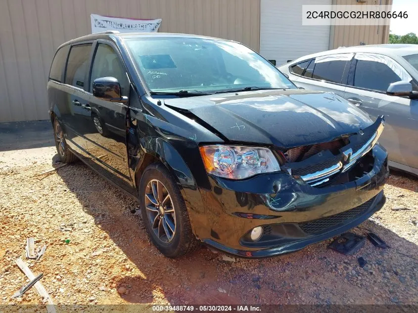 2017 Dodge Grand Caravan Sxt VIN: 2C4RDGCG2HR806646 Lot: 39488749