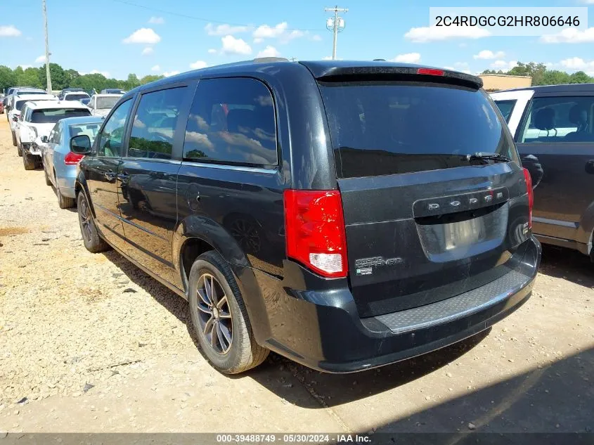 2C4RDGCG2HR806646 2017 Dodge Grand Caravan Sxt