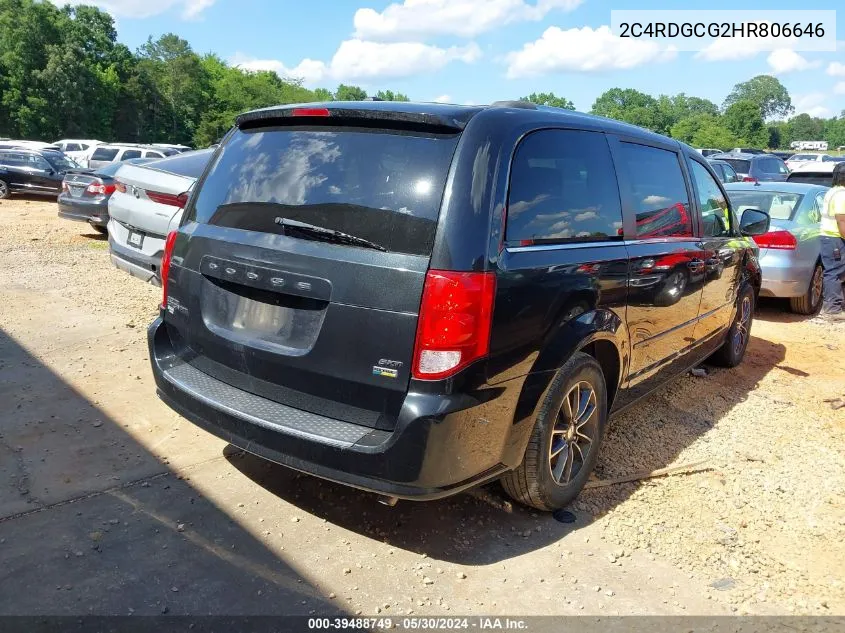 2017 Dodge Grand Caravan Sxt VIN: 2C4RDGCG2HR806646 Lot: 39488749