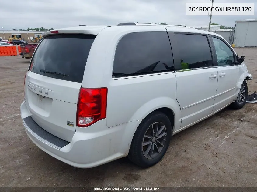 2C4RDGCGXHR581120 2017 Dodge Grand Caravan Sxt