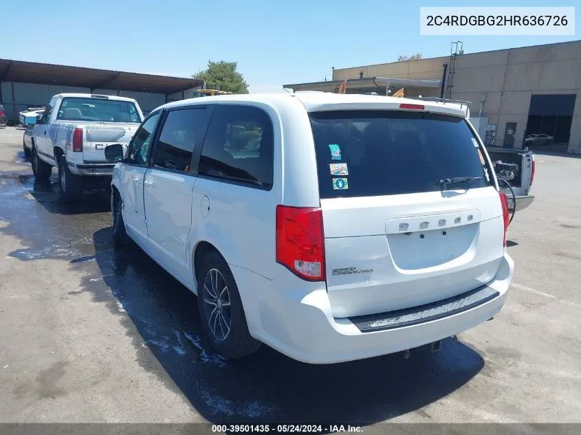 2C4RDGBG2HR636726 2017 Dodge Grand Caravan Se Plus