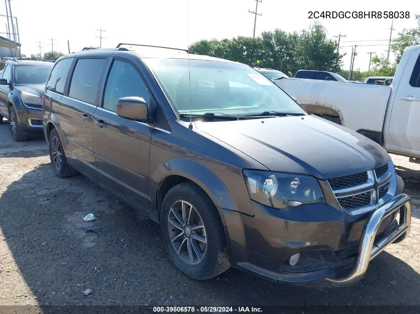 2C4RDGCG8HR858038 2017 Dodge Grand Caravan Sxt