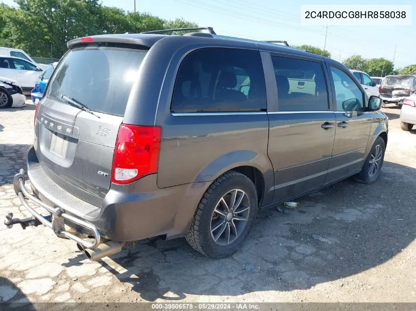 2C4RDGCG8HR858038 2017 Dodge Grand Caravan Sxt