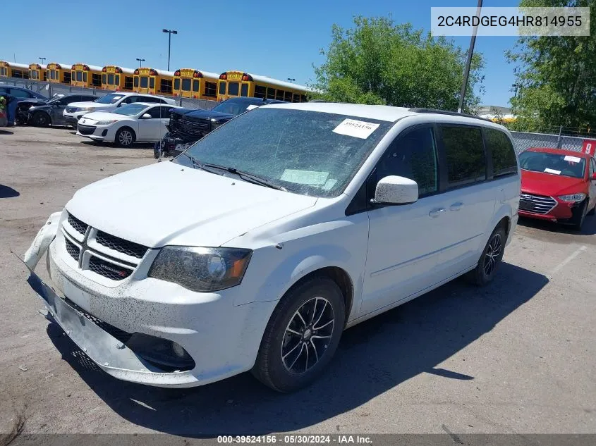 2017 Dodge Grand Caravan Gt VIN: 2C4RDGEG4HR814955 Lot: 39524156