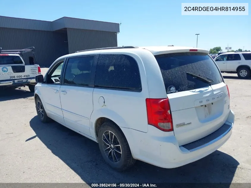 2017 Dodge Grand Caravan Gt VIN: 2C4RDGEG4HR814955 Lot: 39524156