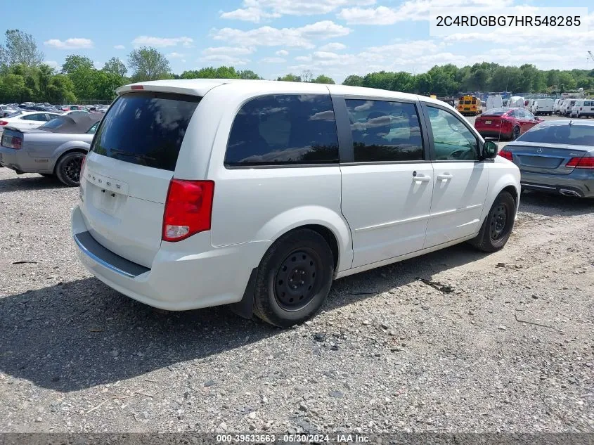 2017 Dodge Grand Caravan Se VIN: 2C4RDGBG7HR548285 Lot: 39533663