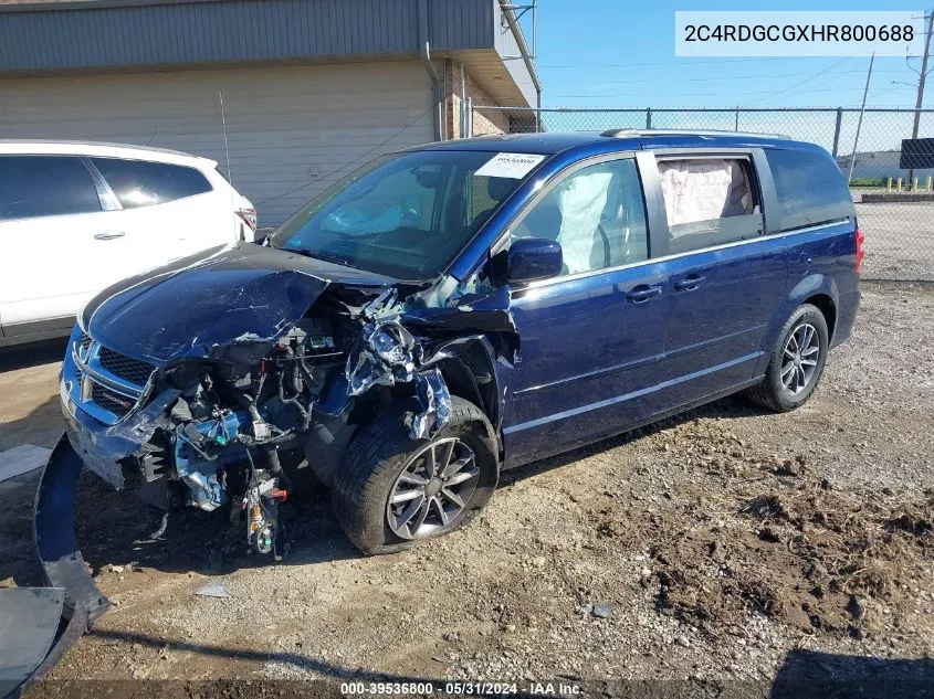 2C4RDGCGXHR800688 2017 Dodge Grand Caravan Sxt