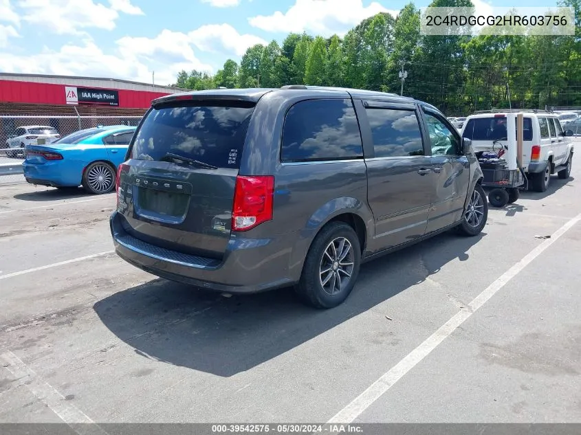 2C4RDGCG2HR603756 2017 Dodge Grand Caravan Sxt