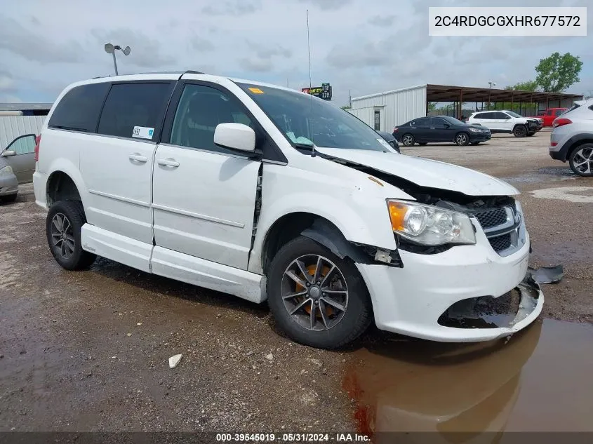 2017 Dodge Grand Caravan Sxt VIN: 2C4RDGCGXHR677572 Lot: 39545019