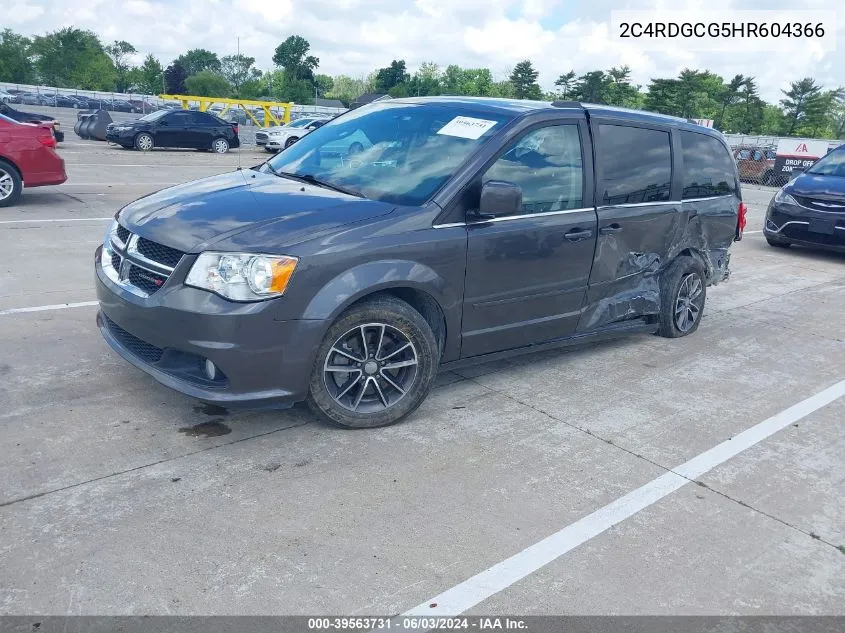 2017 Dodge Grand Caravan Sxt VIN: 2C4RDGCG5HR604366 Lot: 39563731