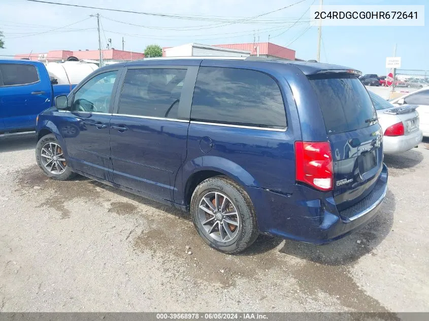 2C4RDGCG0HR672641 2017 Dodge Grand Caravan Sxt