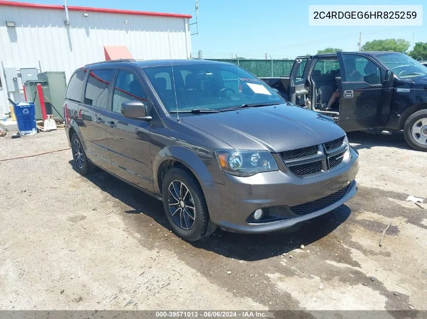 2017 Dodge Grand Caravan Gt VIN: 2C4RDGEG6HR825259 Lot: 39571013