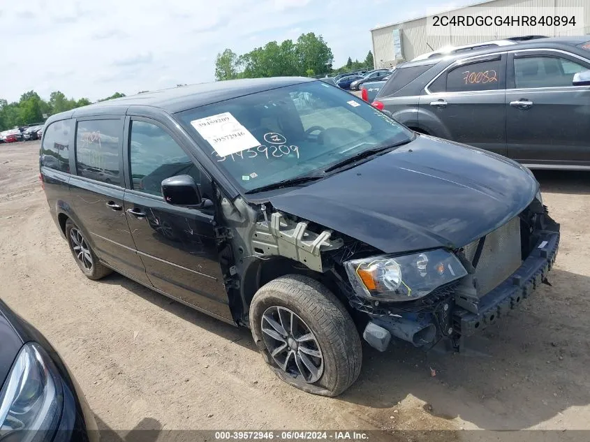 2C4RDGCG4HR840894 2017 Dodge Grand Caravan Sxt