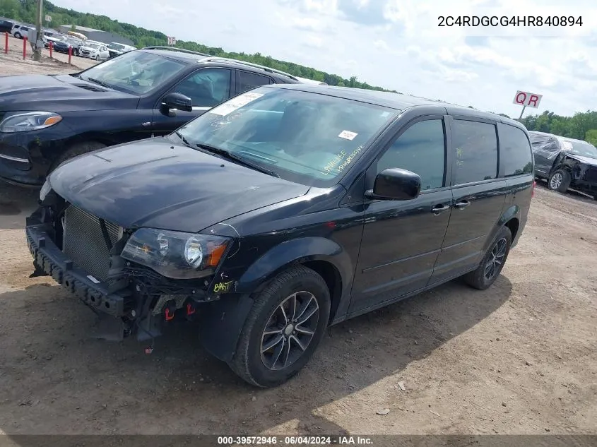 2C4RDGCG4HR840894 2017 Dodge Grand Caravan Sxt