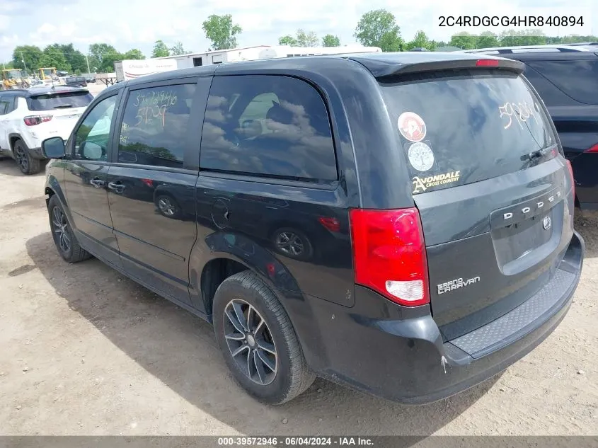 2C4RDGCG4HR840894 2017 Dodge Grand Caravan Sxt