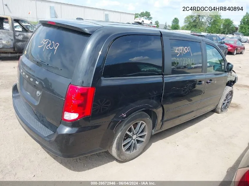 2C4RDGCG4HR840894 2017 Dodge Grand Caravan Sxt