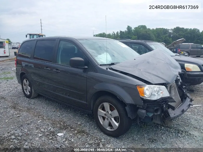 2C4RDGBG8HR617369 2017 Dodge Grand Caravan Se