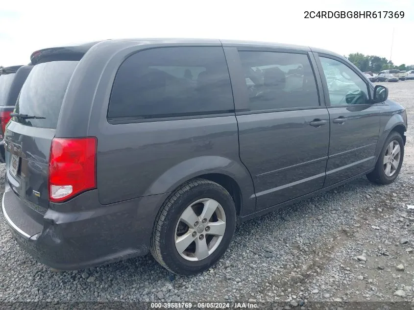 2C4RDGBG8HR617369 2017 Dodge Grand Caravan Se