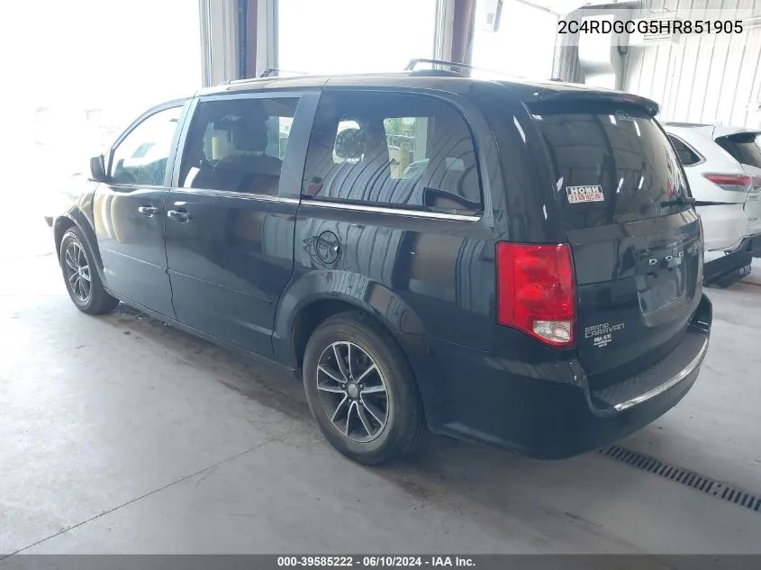 2C4RDGCG5HR851905 2017 Dodge Grand Caravan Sxt