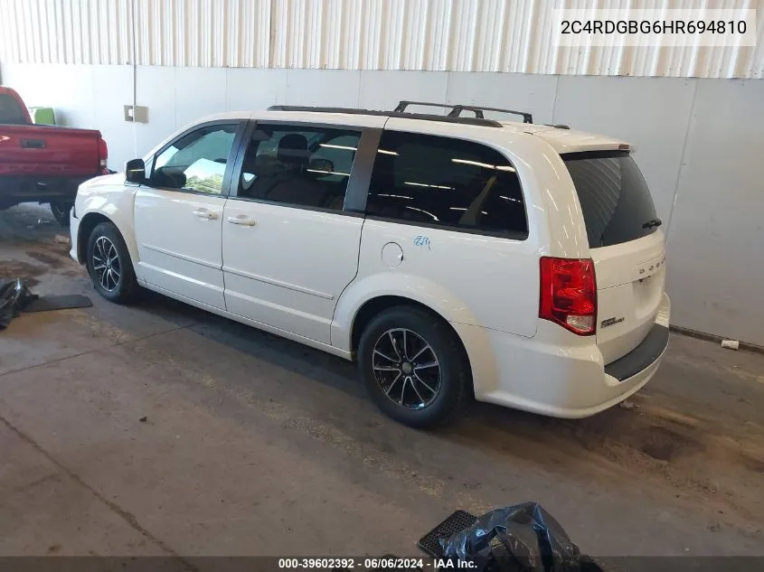 2017 Dodge Grand Caravan Se Plus VIN: 2C4RDGBG6HR694810 Lot: 39602392